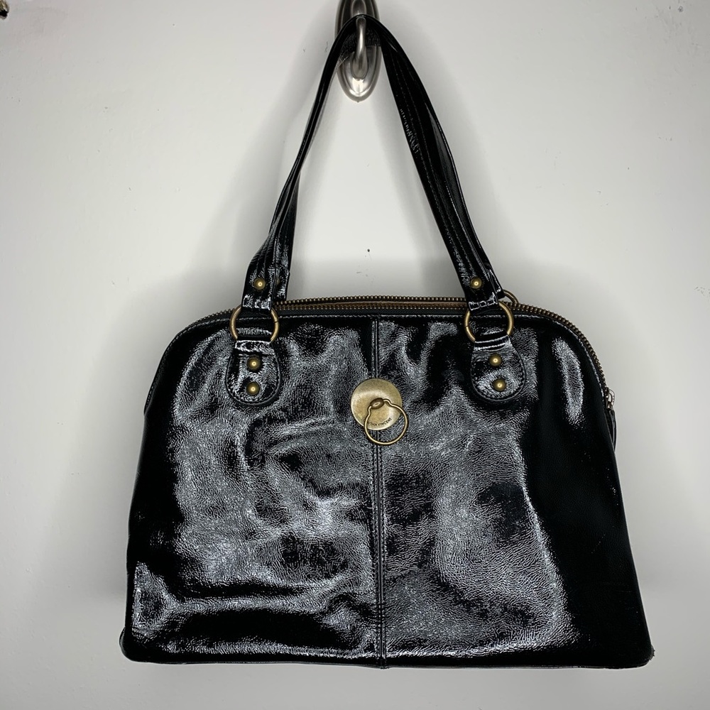 NWOT Cynthia Vincent Black Satchel Purse